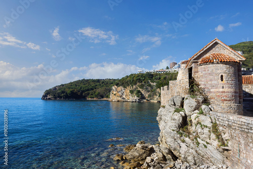 Tableau sur toile landscape of the Budva coastline