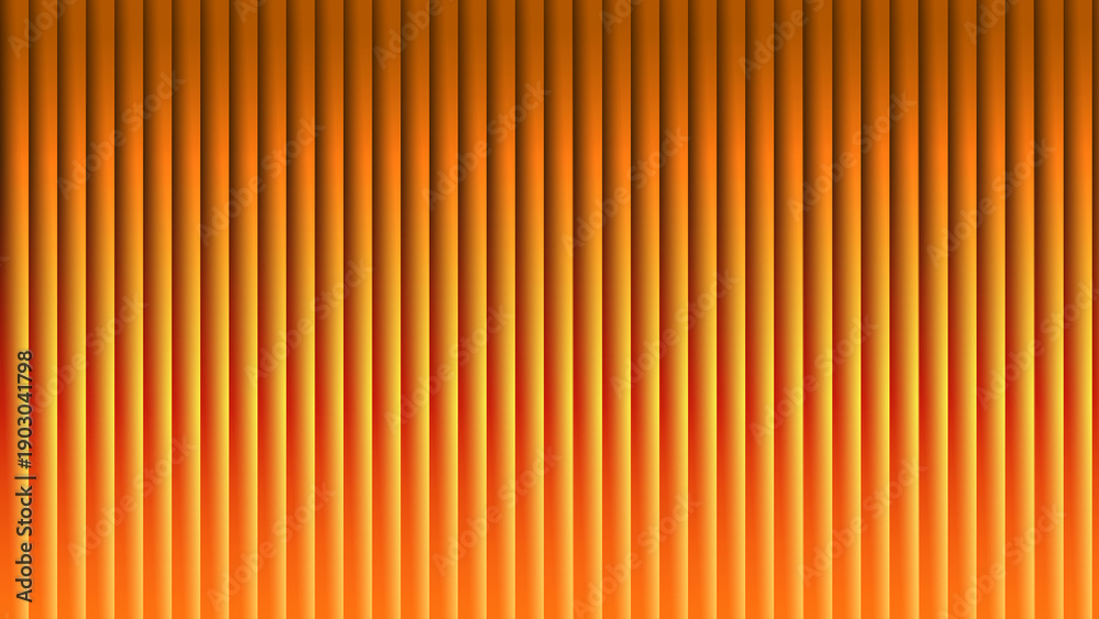 Obraz premium Symmetrical Orange Vertical Stripes with 3D Shadow