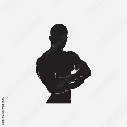 A professional silhouette of a man in a sleek suit standing confidently against a bright backdrop