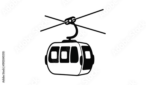 A black and white line drawing of a helicopter with a passenger cabin