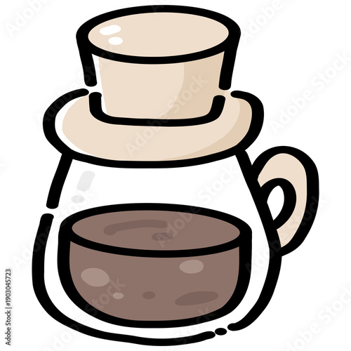 Coffee Drip Pot Server Illustration