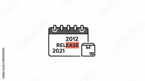Tableau sur toile Calendar Page Showing Release Date 2021.