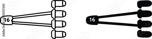 Racing Number 16 Car Stickers