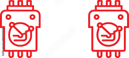 Red Electric Fuses Icons