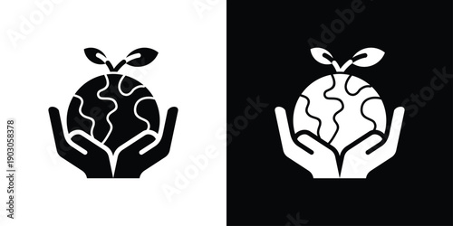 Conservation Icon Sheet  Black And White