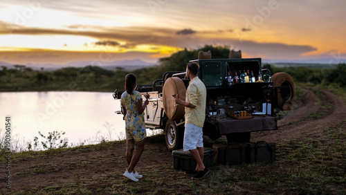 Photography Enjoying a sunset safari experience in Kruger National Park, South Africa