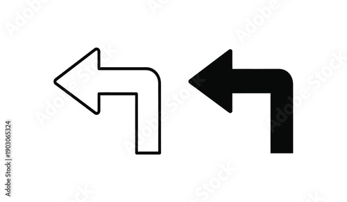 Black and white arrows pointing in opposite directions