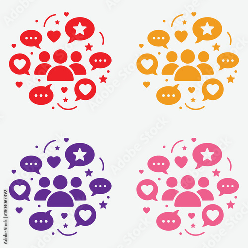 World Compliment Day People Communication with Hearts and Chat Bubbles – Appreciation Concept