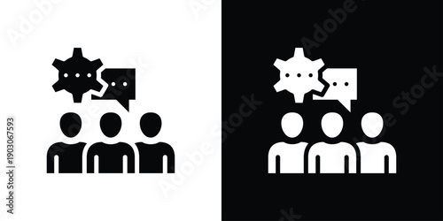 Discussion Icon Sheet Black And White