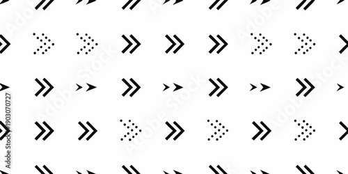 A repeating pattern of black chevron shapes on a white background