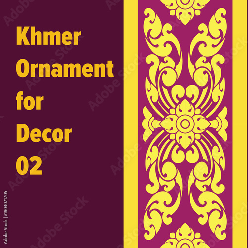 Tableau sur toile Khmer Ornament for Decoration 02
