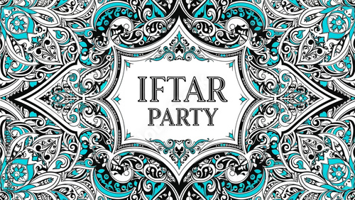 Celebratory Iftar Party Invitation with Intricate Design Elements and Cultural Significance