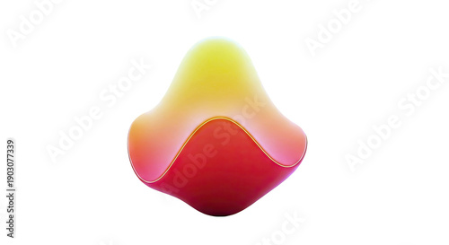 Abstract Gradient Blob with Gold Accent