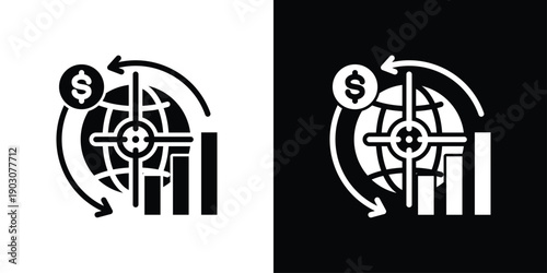 Business Impact Icon Sheet Black And White