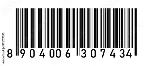 Barcode label isolated on white background