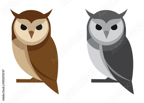 Wise Owl Mascot Logo - Bird of Prey Vector Illustration for Academic, Security, and Nightlife Branding