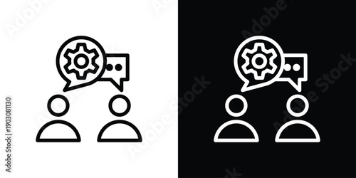 Communication Icon Sheet Black And White
