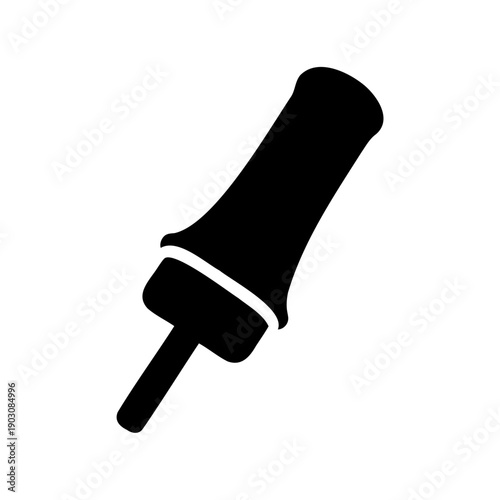 Black and white pawn chess piece standing alone on plain background Vector, illustration