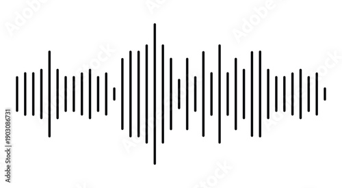Audio Waveform Visualization – Clean Sound Signal, Voice Frequency Line & Music Wave Pattern for Modern Audio Design