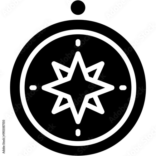 Compass Direction and Travel Navigation Vector Icon
