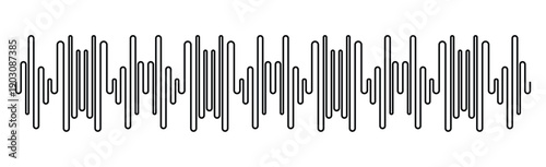 Audio Waveform Visualization – Clean Sound Signal, Voice Frequency Line & Music Wave Pattern for Modern Audio Design