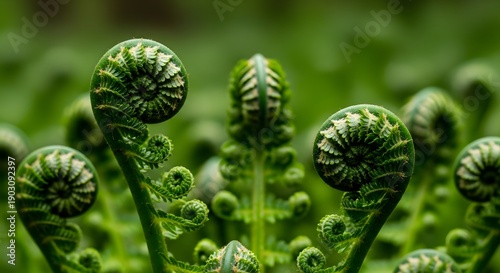 Emerging fern shape in deep forest tones.