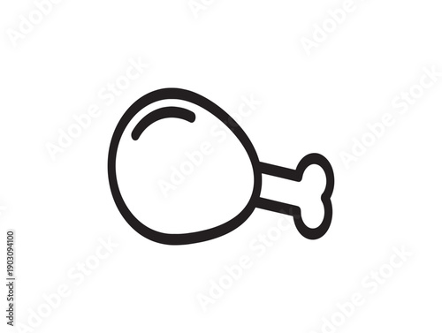 A simple line drawing of a dog's head and bone