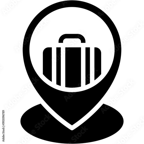 Job Placeholder Map Location and Portfolio Vector Icon