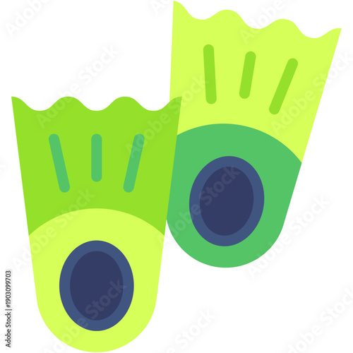 Snorkeling and Underwater Diving Equipment Vector Icon