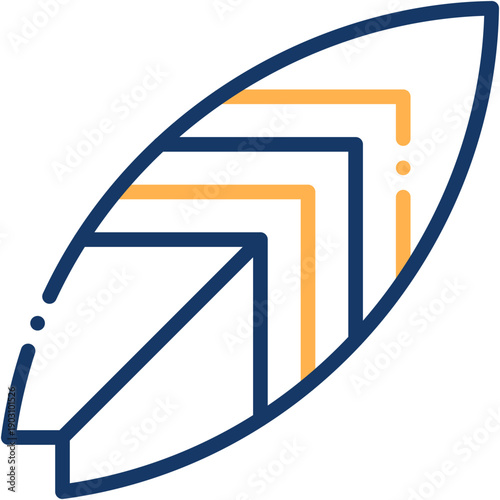 Surfboard for Beach and Water Sports Vector Icon