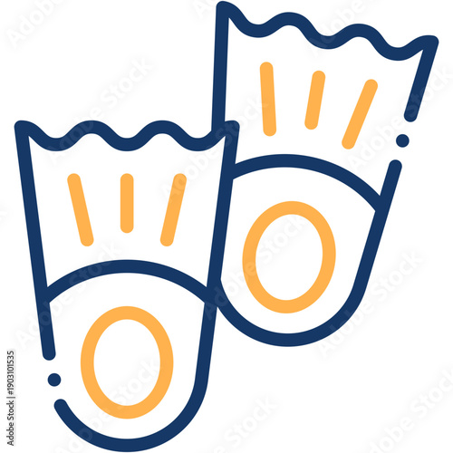 Snorkeling and Underwater Diving Equipment Vector Icon