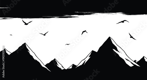 mountain landscape with mountains