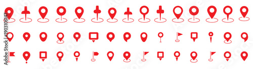 Set of location pin icons. location pin place marker. Location icon. Map marker pointer icon set. Modern map markers. Pin icon vector isolated on white background. Vector illustration, eps 10