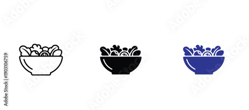 Kitchen and restaurant icon set with smart cutlery, bakery and food delivery symbols