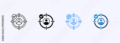 Target Audience Icon Set Multistyle Various Collection Element For Design
