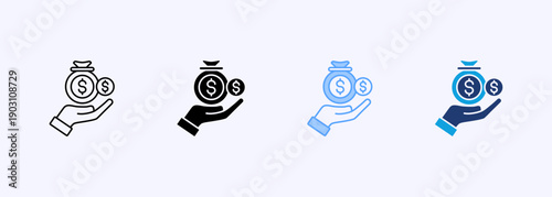 Funding Icon Set Multistyle Various Collection Element For Design