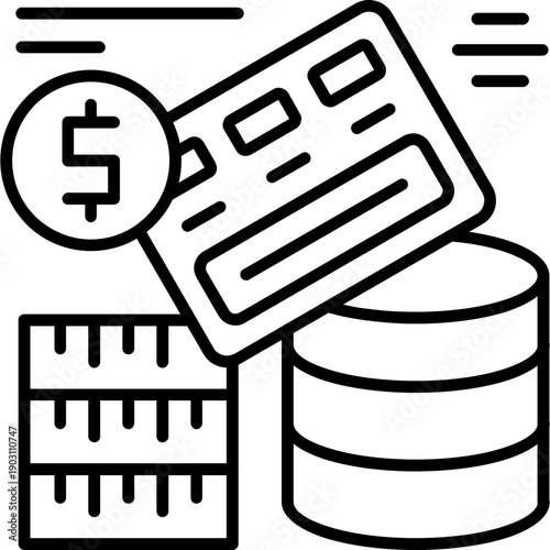 Atm Card Icon Vector Element