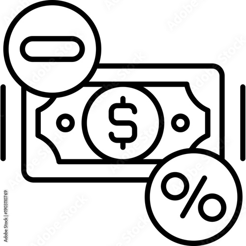 Deduction Icon Vector Element