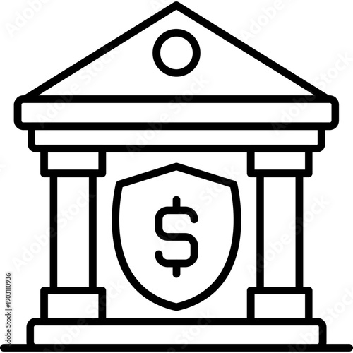 Bank Icon Vector Element