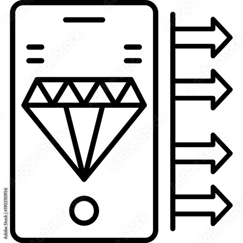 Diamond Icon Vector Element