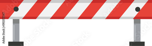 Road barrier isolated on white