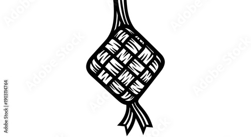 Black and White Illustration of Garlic.