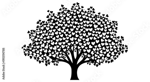 Black Silhouette of a Tree.