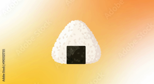 Delicious Japanese onigiri illustration a simple traditional rice ball snack food representing
