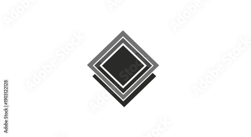 Black and Silver Diamond Shape Design.