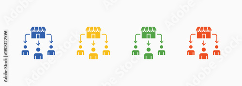 Segmentation Icon Set Color Multiple Style Collection Element For Design