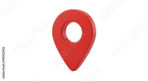 Free Download Red map pointer PNG isolated on transparent background, location pin icon for navigation and travel apps - GFXLoad