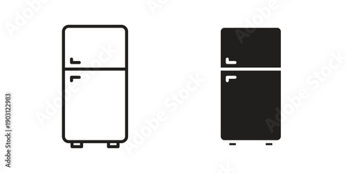Fridge icon suitable symbol. Simple stock illustration stock