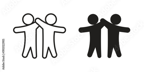 Friends icon suitable symbol. Simple stock illustration stock