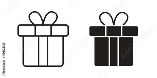 Gift box icon suitable symbol. Simple stock illustration stock